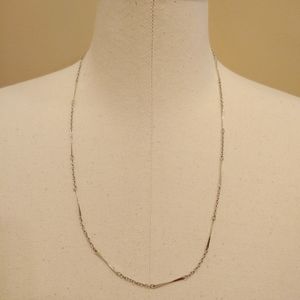 Vintage set of 2 mid- length silver necklaces